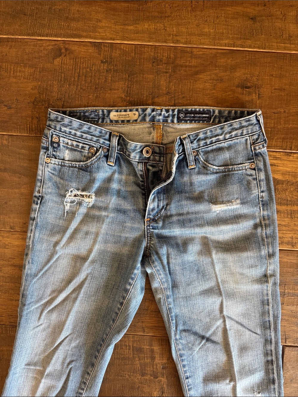 AG Light Blue Distressed Women’s Jeans
